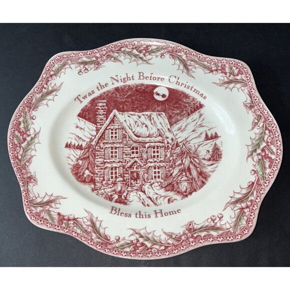 Noble Excellence Other - Noble Excellence Twas The Night Before Christmas Stoneware 12” Platter Tray